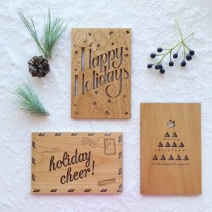 drevené pohľadnice