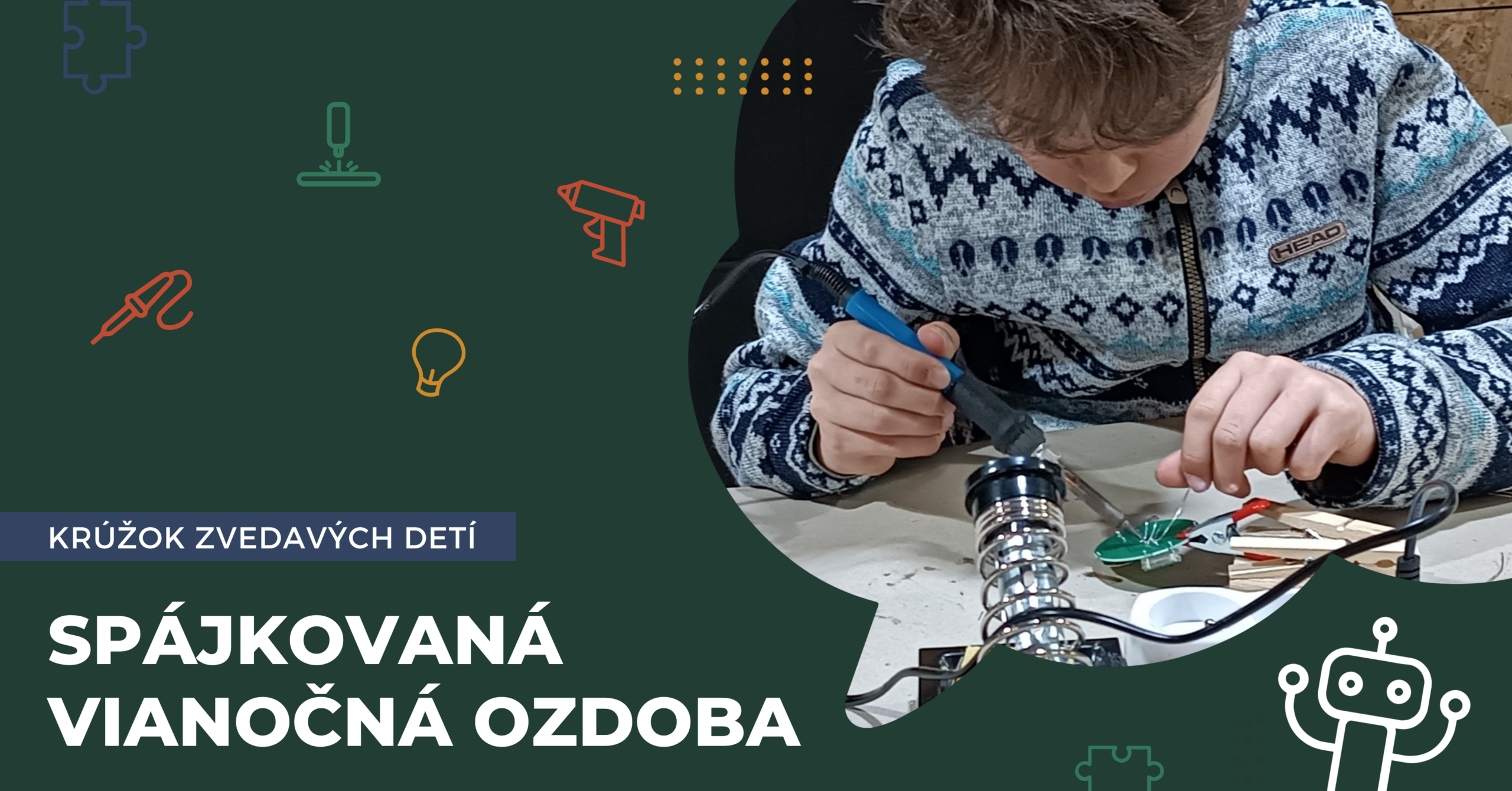spájkovaná vianočná ozdoba
