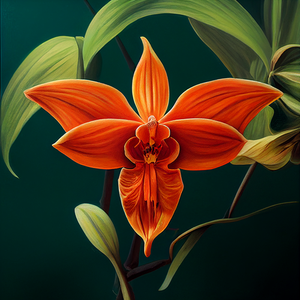 laila orange orchid