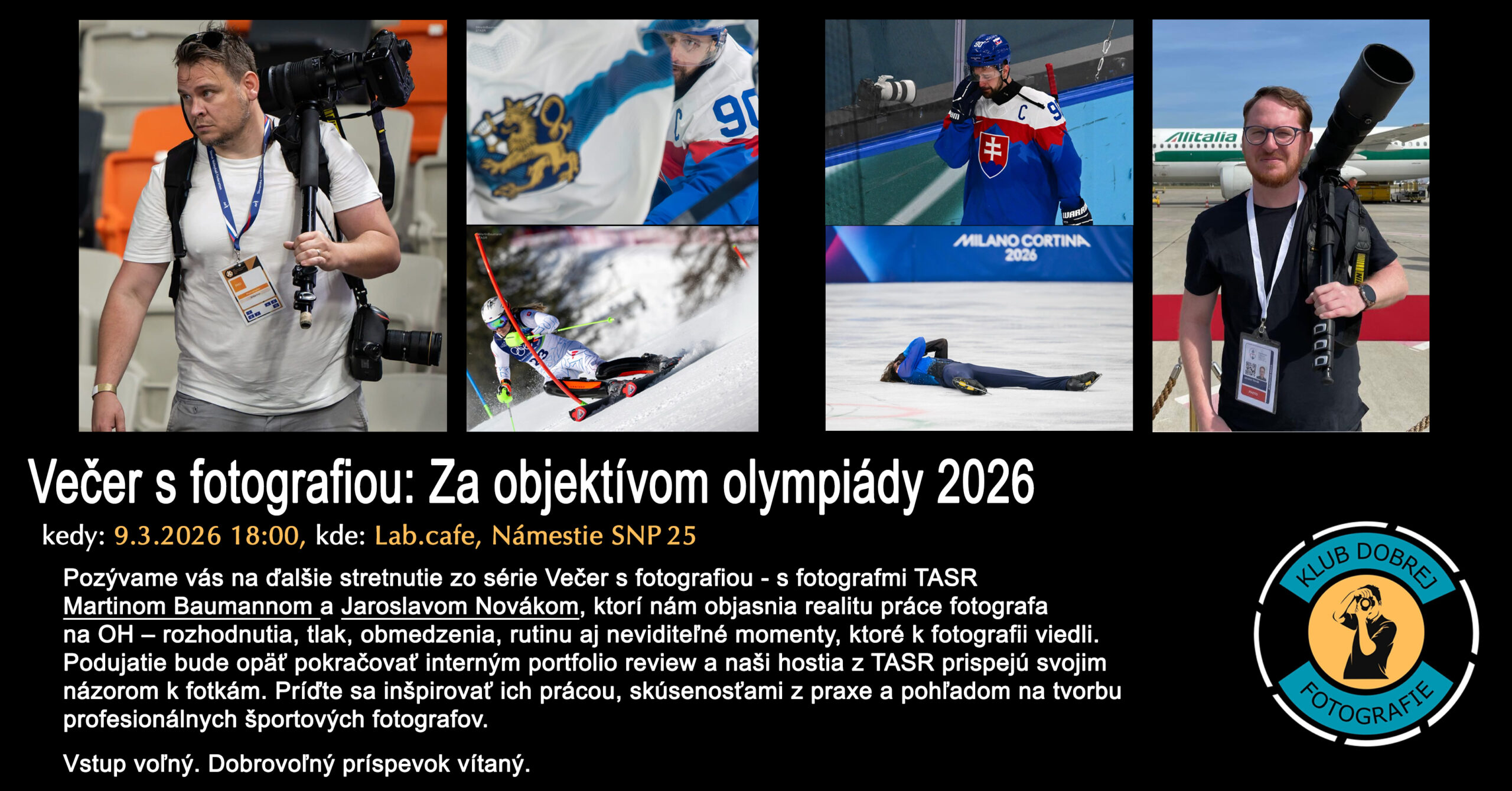 Večer s fotografiou - Večer s fotografiou: Za objektívom olympiády 2026